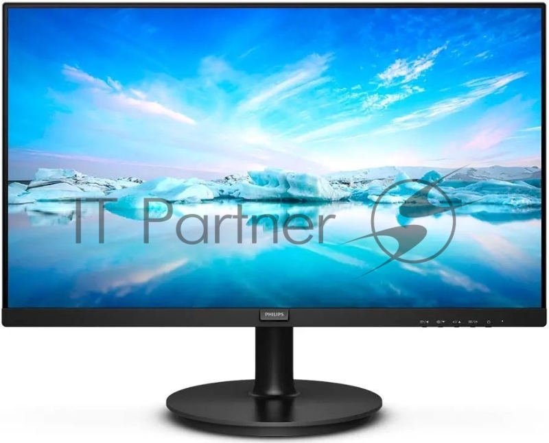 Монитор 21.5" Philips 222V8LA VA 1920x1080, 75 Гц, 4 мс, 16:9, 250 кд/м², HDMI, DisplayPort, VGA, FreeSync, Flicker Free, Low Blue Light, черный