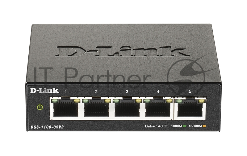 Коммутатор D-Link DGS-1100-05V2/A1A, 5×1 Гбит/с, настраиваемый