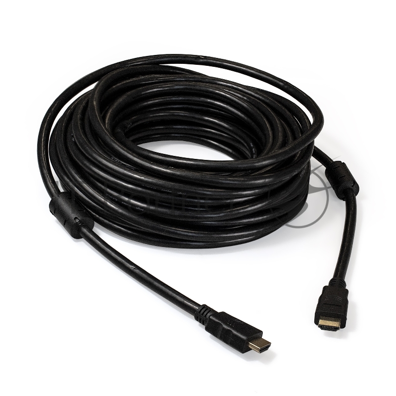 Кабель HDMI Exegate EX287727RUS EX-CC-HDMI2-15.0F (19M/19M, v2.0, 15м, 4K UHD, Ethernet, ферритовые кольца, позолоченные контакты)
