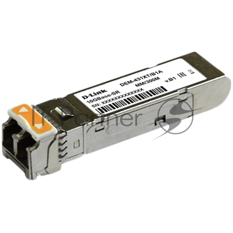 Трансивер D-Link 431XT/B1A, SFP+ Transceiver with 1 10GBase-SR port.Up to 300m, multi-mode Fiber, Duplex LC connector, Transmitting and Receiving wavelength: 850nm, 3.3V power