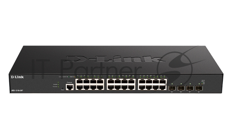 Коммутатор D-Link DXS-1210-28T/A1A, 24×10 Гбит/с + 4×25 Гбит/с SFP28, управляемый