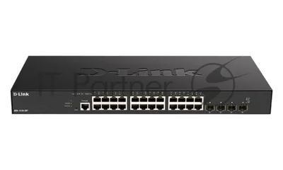 Коммутатор D-Link DXS-1210-28T/A1A, 24×10 Гбит/с + 4×25 Гбит/с SFP28, управляемый