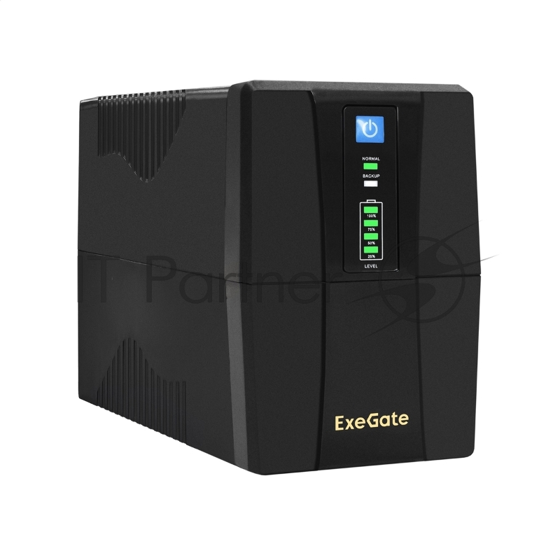 Источник бесперебойного питания ExeGate Power Back BNB-650.LED.AVR.2SH.RJ.USB (650VA/360W, LED, AVR,2*Schuko, RJ45/11, USB, батарея 12V 7.2Ah, Black)