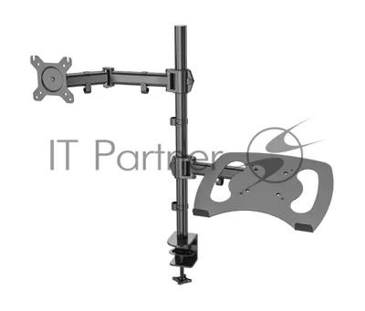 Кронштейн для монитора/ноутбука Cactus CS-VM-LH07-BK черный, 13"-27" макс. 8 кг, настольный, поворот и наклон
