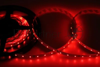 Лента светодиодная открытая, 8 мм, IP23, SMD 2835, 60 LED/m, 12 V, цвет свечения красный