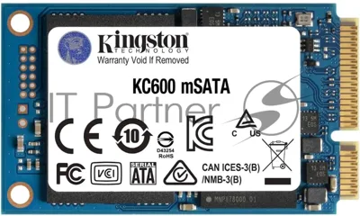 Накопитель SSD Kingston KC600, 256Gb, mSATA, R/W 550/500