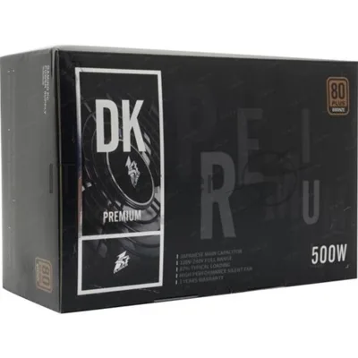 Блок питания 1STPLAYER DK PREMIUM PS-500AX, 500Вт, 80 PLUS Bronze, 120мм, черный