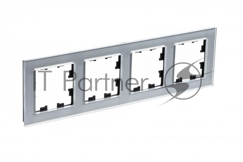 Рамка 4-м AtlasDesign Nature стекло алюм. SchE ATN320304