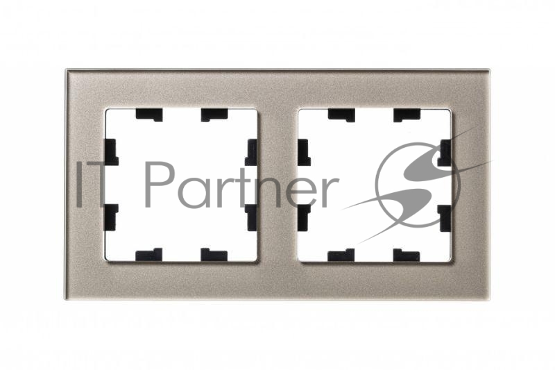 Рамка 2-м AtlasDesign Nature стекло, шампань SchE ATN320502