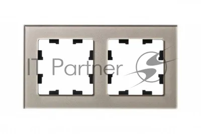 Рамка 2-м AtlasDesign Nature стекло, шампань SchE ATN320502