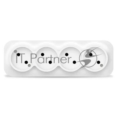 Розетка 4-м ОП 10А IP20 без заземл. белый IONICH 1446