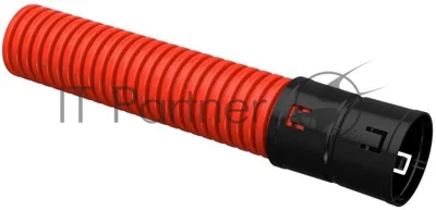 Труба гофрированная двустенная ПНД d63 мм с муфтой SN14 красн. (уп. 50 м) IEK CTG12-063-K04-050-R