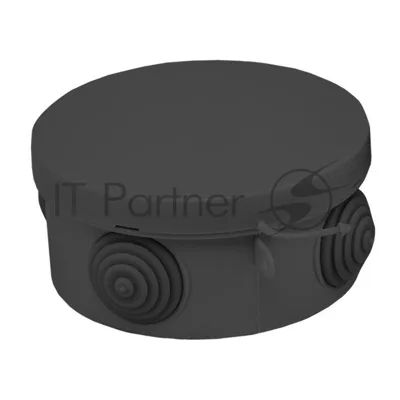 Коробка распаячная КМР-040-039 с крышкой 85х40 4 мембранных ввода IP54 черный EKF plc-kmr-040-039-b