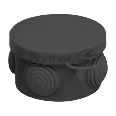 Коробка распаячная КМР-040-038 с крышкой 65х40 4 мембранных ввода IP54 черный EKF plc-kmr-040-038-b