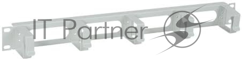 Кабельный органайзер ITK CO35-1M5RM 19" 1U, 5 колец, серый