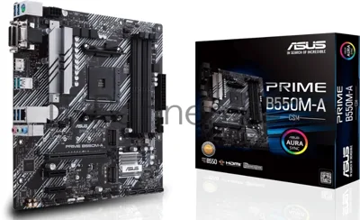 Материнская плата ASUS PRIME B550M-A/CSM, AM4, AMD B550, 4xDDR4, 4xSATA, 2xM.2, 1xPCIe 4.0 x16, 1xPCIe 3.0 x16, 2xPCIe 3.0 x1, 1xVGA, 1xDVI, 1xHDMI, 1x1Gb LAN, 2xUSB-A 10Gbps, 4xUSB-A 5Gbps, 3x3.5 мм, 7.1, mATX