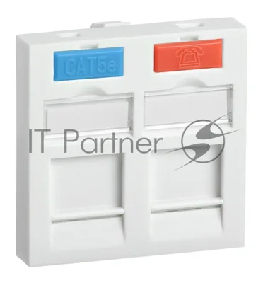Вставка ITK CS6-22M 45x45 2xJack пластик белый (упак.:1шт)