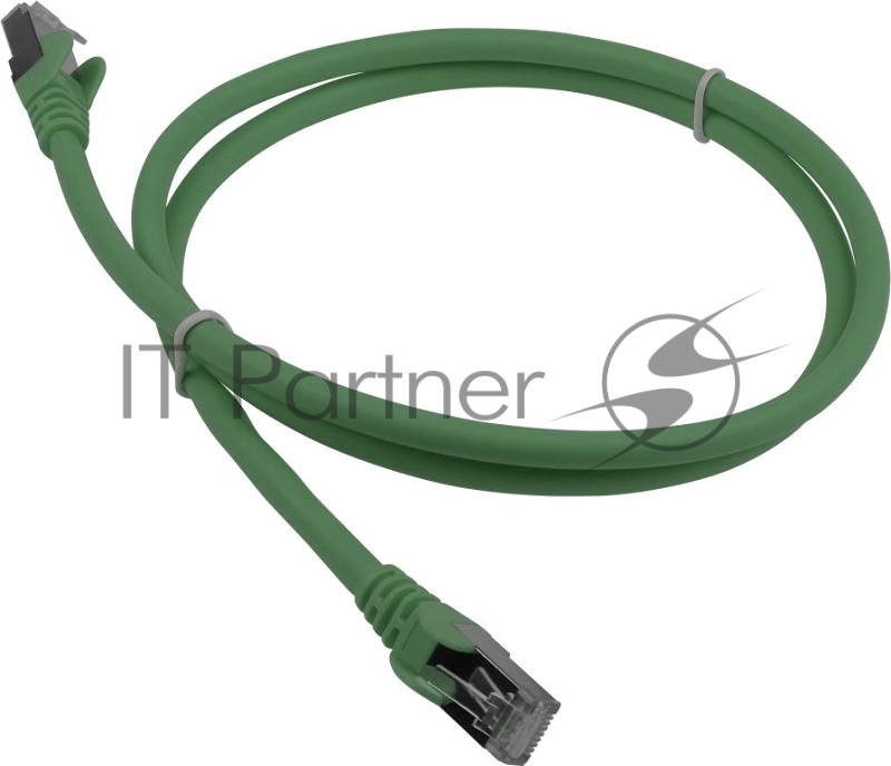 Патч-корд LANMASTER LSZH FTP Cat.6A, 1.0 м, зеленый