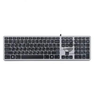 Клавиатура проводная Gembird KB-8420, USB, серый