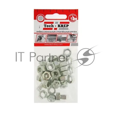 Гайка шестигранная М8 цинк. DIN 934 (уп.35шт) пакет Tech-Krep 103026