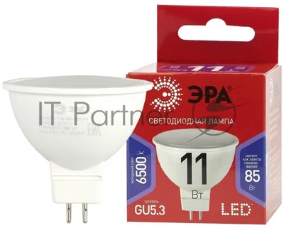 Лампа светодиодная ECO LED MR16-11W-865-GU5.3 R (диод софит 11Вт холодн. GU5.3) (10/100/4000) Эра Б0045347