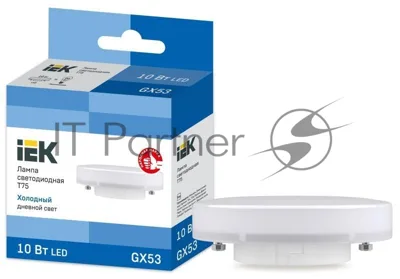 Лампа светодиодная IEK LLE-T80-10-230-65-GX53 T75 таблетка 10Вт 230В 6500К GX53