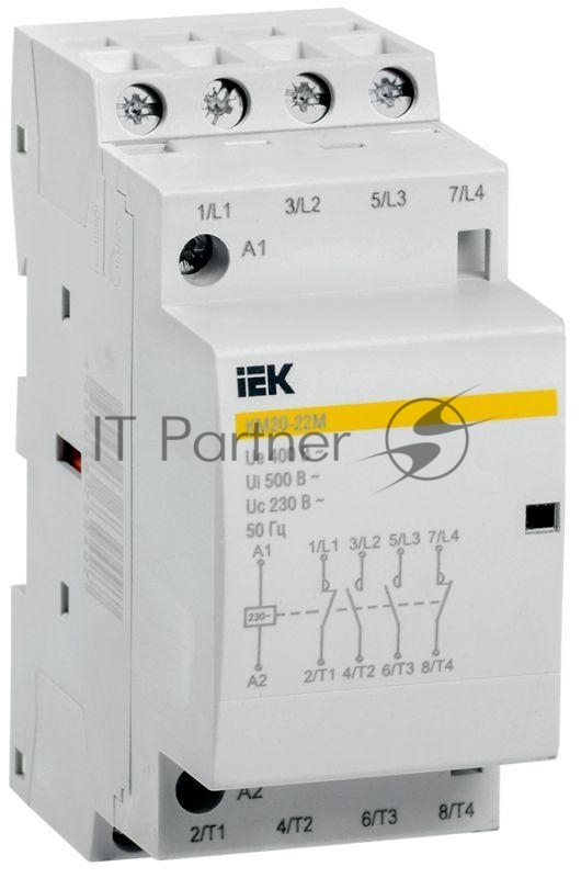 Контактор модульный КМ20-22М AC IEK MKK11-20-22