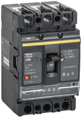 Выключатель автоматический IEK ВА88-32, 3P, 125А, 35кА, MASTER