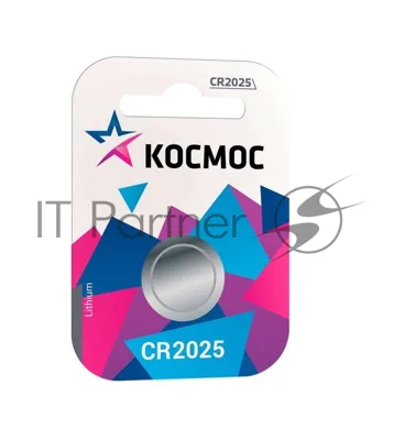Элемент питания Космос литиевый CR 2025 1хBL (блист.1шт)