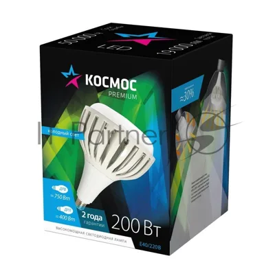 Лампа светодиодная Космос premium HWLED 200Вт 6500К E40 220В