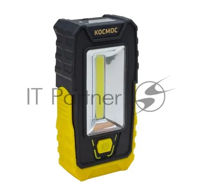 Фонарь Космос 5Вт СОВ 3LED клипса для крепл. магнит поворотная подставка 3хААА