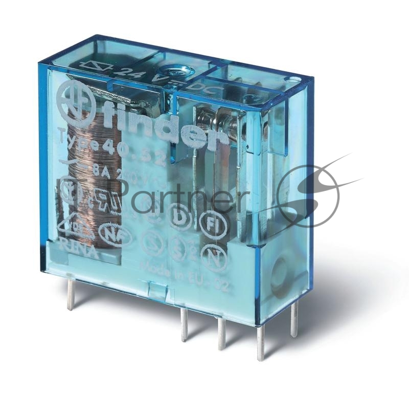 Реле миниатюрное 2CO 8А кат. 24В AC FINDER 4052802400000