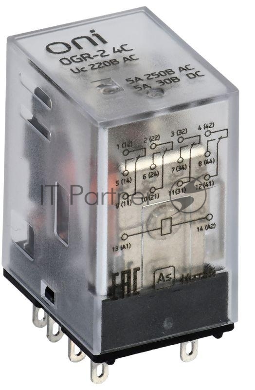 Реле общего назначения OGR-2 4C 220В AC ONI OGR-2-4C-AC220V