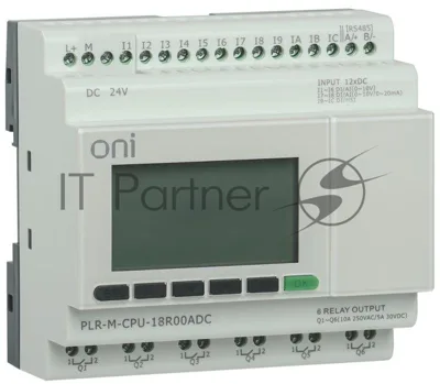 Контроллер программируемый логистический (микро ПЛК) PLR-M. CPU DI12/DO06(R) 24В DC ONI PLR-M-CPU-18R00ADC