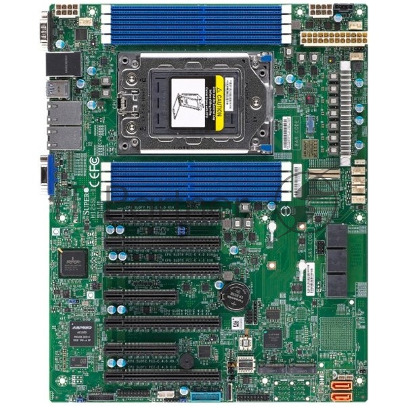 Серверная материнская плата Supermicro MBD-H12SSL-I-B, SP3, 8xDDR4, 8xSATA, 2xM.2, 5xPCIe 4.0 x16, VGA, 2x1Gb LAN, ATX