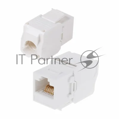 Модуль Rexant Keystone Jack RJ-45(8P8C), UTP неэкранированный, cat.5e, тип 90 градусов, самозажимной, белый