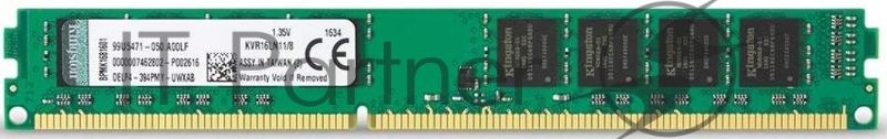 Оперативная память Kingston ValueRAM, DDR3L, 8GB (1x8GB), 1600MHz, CL11, DIMM