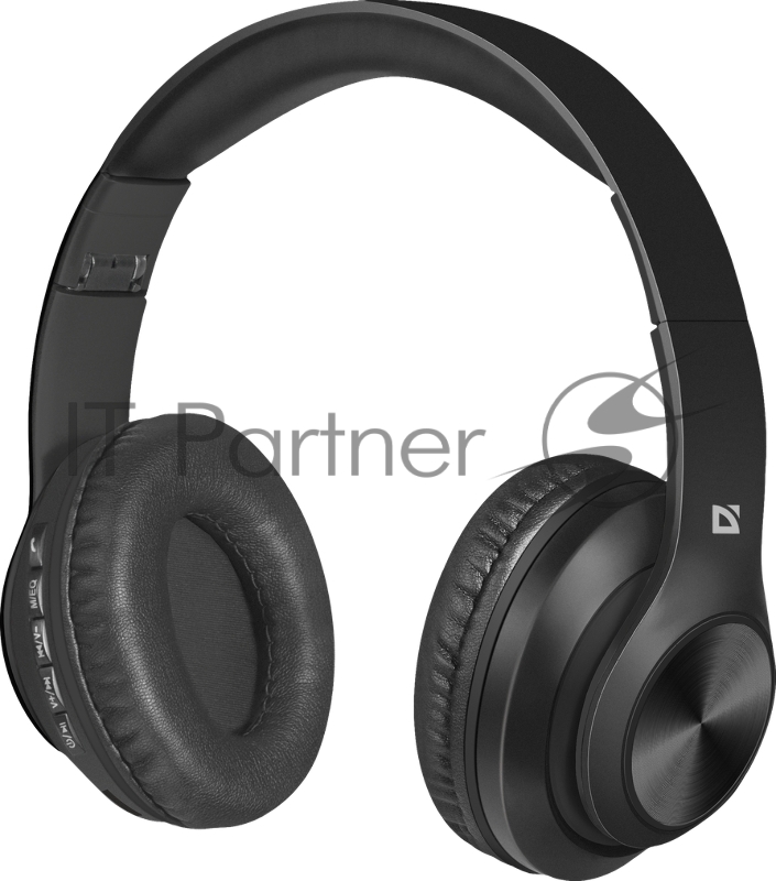 Беспроводные/проводные наушники Defender FreeMotion B552 черный, накладные, Bluetooth + проводной, складная конструкция, до 5 ч