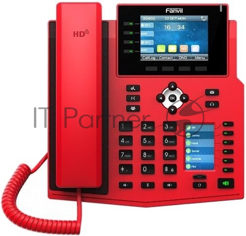 Телефон IP Fanvil X5U-R красный