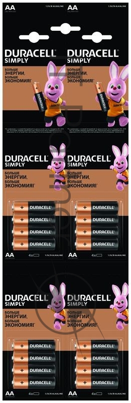 Элемент питания Duracell LR6-4BL BASIC 4х4 (16/208/18304)5009139/5008091 (блист.16шт) Duracell Б0046868