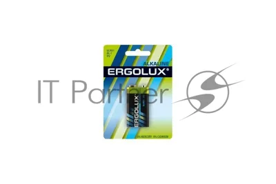 Элемент питания алкалиновый Ergolux "крона" 6LR61 BL-1 6LR61 BL-1 9В Alkaline (блист.1шт)