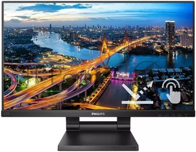 Монитор 23.8" Philips 242B1TC IPS 1920x1080, 75 Гц, 4 мс, 16:9, 250 кд/м2, 1xHDMI, 1xDP, 1xVGA, 4xUSB 3.2, сенсорный, выход на наушники, черный
