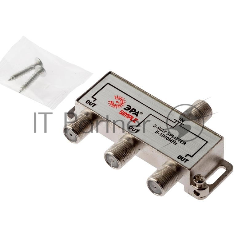 ДЕЛИТЕЛЬ ТВ х 3под F разъём ЭРА DS-F-025-1000 МГц, simple (10/200/6000)