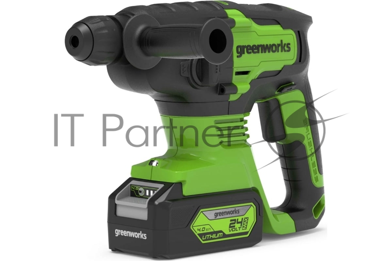 Перфоратор GreenWorks GD24SDS2, 24 В, 2 Дж, от аккумулятора