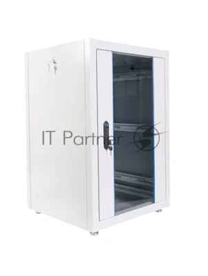 Шкаф телекоммуникационный напольный ЭКОНОМ 18U (600 × 800) дверь стекло, дверь металл