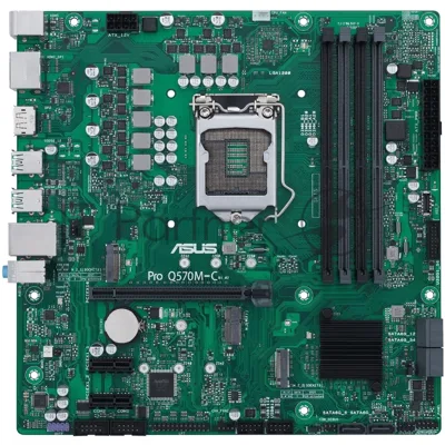 Материнская плата ASUS PRO Q570M-C/CSM, LGA1200, Intel Q570, 4xDDR4, 6xSATA, 2xM.2, 1xPCIe 4.0 x16, 2xPCIe 3.0 x1, 2xDisplayPort, 1xHDMI, 1x 1Gb LAN, 4xUSB 3.2 Gen2, 2xUSB 2.0, 3x3.5 мм, 7.1, microATX