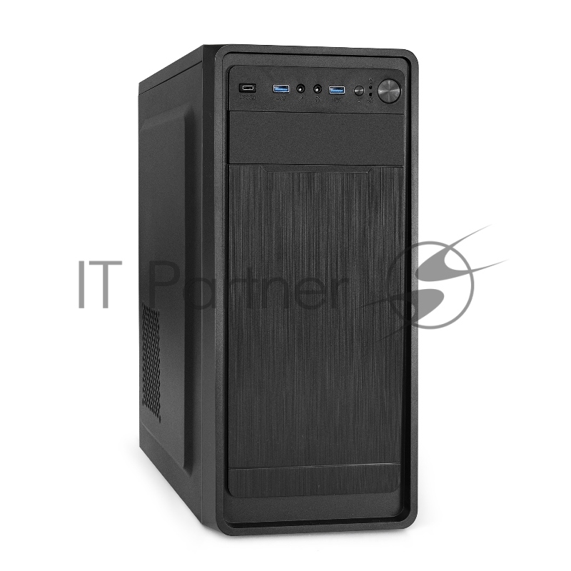 Компьютерный корпус Miditower ExeGate XP-332UC (ATX, без БП, 2хUSB 3.0/1хTypeC, аудио, черный)