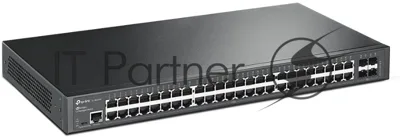 Коммутатор TP-Link JetStream TL-SG3452, 48×1 Гбит/с + 4×1 Гбит/с SFP, управляемый