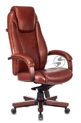 Кресло Бюрократ T-9923WALNUT Leather Eichel светло-коричневый, кожа