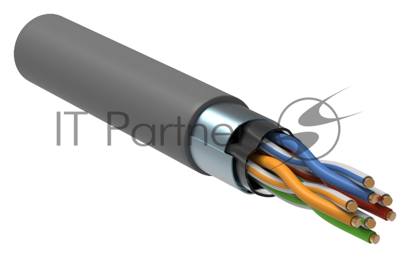 Кабель связи витая пара F/UTP кат. 5E 4 пары PVC 1м сер. GENERICA ITK BC1-C5E04-311-305-G